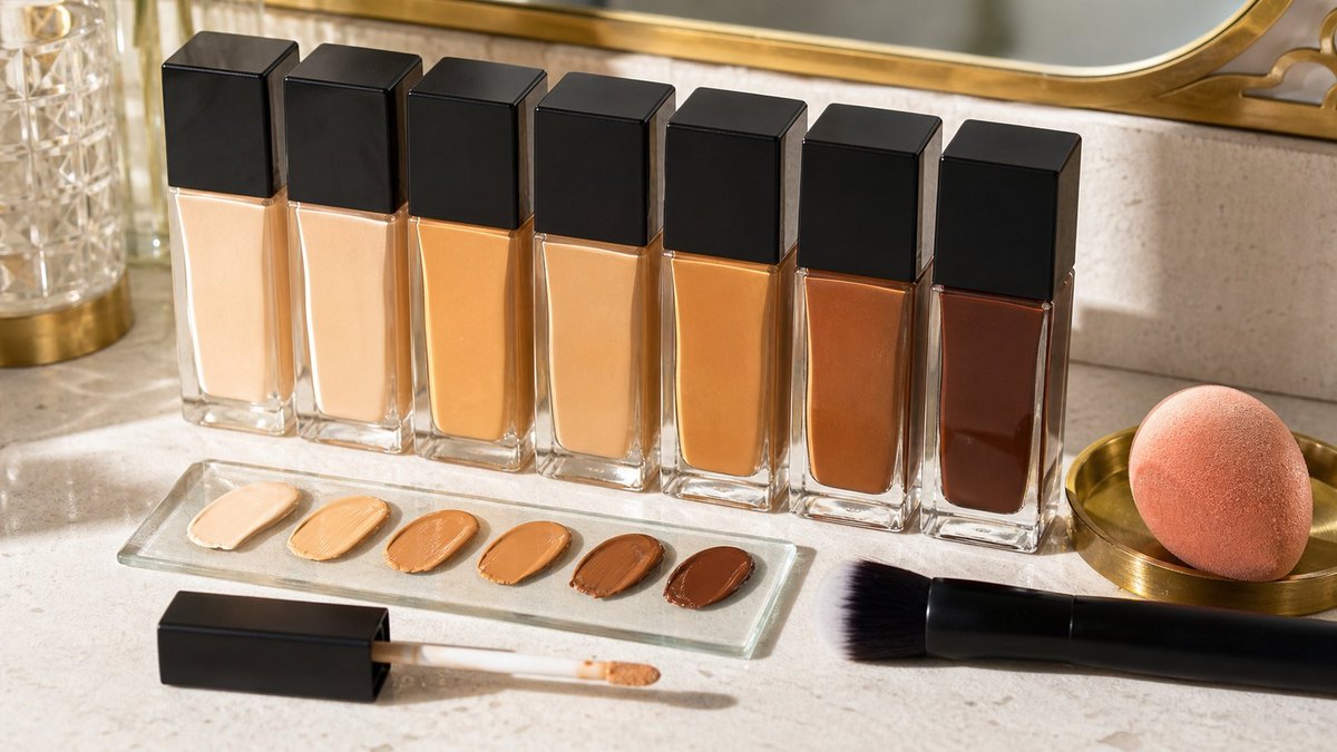 Maquillage elegant pour invitee de mariage avec rouge a levres et pinceau.